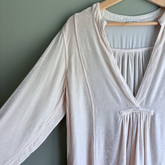 NEW Free People X CP Shades Jacey Velvet Mini Tunic Dress Silk Blend Pink S - Picture 4 of 14